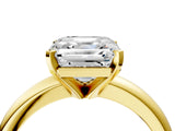Yellow gold 2.5 Carat Asscher Cut  Solitaire Engagement Ring with Round Band and Four-Prong Setting_160