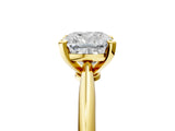 Yellow gold 2.5 Carat Cushion Cut  Solitaire Engagement Ring with Classic Band and Four-Prong Setting_17