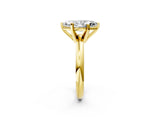 Yellow gold 3 Carat Marquise Cut  Solitaire Engagement Ring with Round Band and Four-Prong Setting_122
