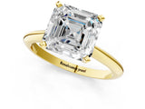 Yellow gold 3.5 Carat Asscher Cut  Solitaire Engagement Ring with Classic Band and Four-Prong Setting_1