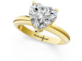 Yellow gold 3.5 Carat Heart Cut  Solitaire Engagement Ring with Round Band and Four-Prong Setting_121