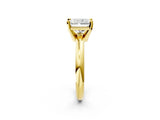 Yellow gold 3.5 Carat Radiant Cut  Solitaire Engagement Ring with Round Band and Four-Prong Setting_122