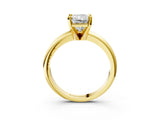 Yellow gold 3.5 Carat Radiant Cut  Solitaire Engagement Ring with Round Band and Four-Prong Setting_123
