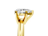 Yellow gold 4 Carat Pear Cut  Solitaire Engagement Ring with Round Band and Four-Prong Setting_125