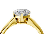 Yellow gold 5 Carat Heart Cut  Solitaire Engagement Ring with Classic Band and Four-Prong Setting_4