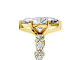 Yellow gold 5 Carat Marquise Cut  Solitaire with Side Stones, Pave Band, Four-Prong Setting_67
