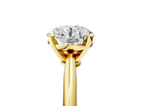 Yellow gold 7 Carat Round Cut  Solitaire Engagement Ring with Classic Band and Four-Prong Setting_5
