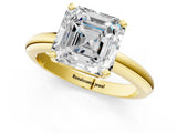 Yellow gold 8 Carat Asscher Cut  Solitaire Engagement Ring with Round Band and Four-Prong Setting_157