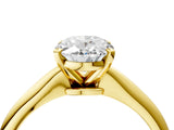 Yellow gold 8 Carat Oval Cut  Solitaire Engagement Ring with Classic Band and Four-Prong Setting_4