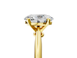 Yellow gold 8 Carat Oval Cut  Solitaire Engagement Ring with Classic Band and Four-Prong Setting_5