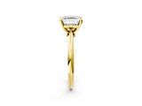 Yellow gold 9 Carat Asscher Cut  Solitaire Engagement Ring with Classic Band and Four-Prong Setting_2