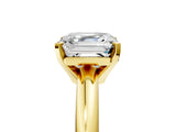 Yellow gold 9 Carat Asscher Cut  Solitaire Engagement Ring with Round Band and Four-Prong Setting_149