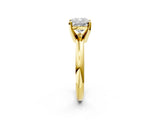 Yellow gold 9 Carat Cushion Cut  Solitaire Engagement Ring with Round Band and Four-Prong Setting_146