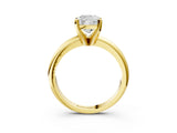 Yellow gold 9 Carat Cushion Cut  Solitaire Engagement Ring with Round Band and Four-Prong Setting_147