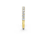 Yellow gold Alternating Round Diamond Promise Ring with Round Diamond Accents_2