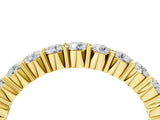 Yellow gold Alternating Round Diamond Promise Ring with Round Diamond Accents_4