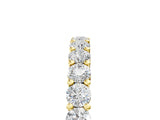 Yellow gold Alternating Round Diamond Promise Ring with Round Diamond Accents_5