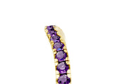 Yellow gold Amethyst Pavé Curved Wedding Band_11