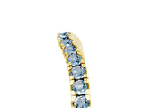 Yellow gold Aquamarine Pavé Curved Wedding Band_11