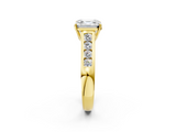 Yellow gold Asscher Brilliant Channel-Set Solitaire Ring with Four-Prong Setting_56