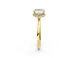 Yellow gold Asscher Brilliant Solitaire Engagement Ring with Six-Prong Setting and Classic Band_30