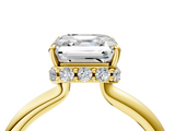 Yellow gold Asscher Brilliant Solitaire Engagement Ring with Six-Prong Setting and Classic Band_32