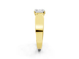 Yellow gold Asscher Cut Cut Diamond Channel Set Solitaire Ring with Four-Prong Setting_5
