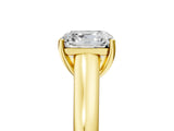 Yellow gold Asscher Cut Cut Diamond Solitaire Engagement Ring with Tapered Plain Band and Four-Prong Setting_20
