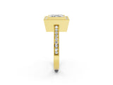 Yellow gold Asscher Cut Cut Halo Pavé Diamond Ring_11
