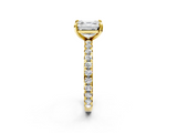 Yellow gold Asscher Cut Diamond Pavé Band with Four-Prong Setting_30