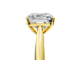 Yellow gold Asscher Cut Diamond Solitaire Engagement Ring with Cathedral Setting and Four-Prong Mount_32