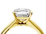 Yellow gold Asscher Cut Diamond Solitaire Engagement Ring with Classic Band and Four-Prong Setting_47