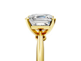 Yellow gold Asscher Cut Diamond Solitaire Engagement Ring with Classic Band and Four-Prong Setting_48