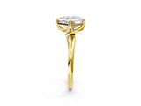 Yellow gold Asscher Cut Diamond Solitaire Engagement Ring with Four-Prong Setting and Classic Band_55