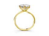 Yellow gold Asscher Cut Diamond Solitaire Engagement Ring with Four-Prong Setting and Classic Band_56