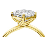 Yellow gold Asscher Cut Diamond Solitaire Engagement Ring with Four-Prong Setting and Classic Band_57
