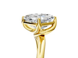 Yellow gold Asscher Cut Diamond Solitaire Engagement Ring with Four-Prong Setting and Classic Band_58