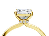 Yellow gold Asscher Cut Diamond Solitaire Ring with Classic Band and Four-Prong Setting_12