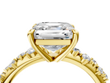 Yellow gold Asscher Cut Diamond Vine Band with Four-Prong Setting_10