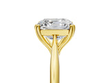 Yellow gold Asscher Cut Solitaire Diamond Ring with Six-Prong Setting and Classic Band_8