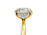 Yellow gold Asscher Cut Solitaire Engagement Ring with Four-Prong Setting and Classic Band_28