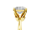 Yellow gold Asscher Cut Solitaire Engagement Ring with Six-Prong Setting and Tapered Band_12