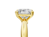 Yellow gold Asscher Cut Solitaire Engagement Ring with Tapered Band and Four-Prong Setting 5
