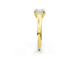 Yellow gold Asscher Cut Solitaire Engagement Ring with Tapered Band and Four-Prong Setting_5