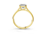 Yellow gold Asscher Cut Solitaire Engagement Ring with Tapered Band and Four-Prong Setting_6