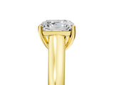 Yellow gold Asscher Cut Solitaire Engagement Ring with Tapered Band and Four-Prong Setting_8
