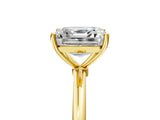 Yellow gold Asscher Cut Solitaire Engagement Ring with Thin Band and Four-Prong Setting_26