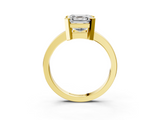 Yellow gold Asscher Cut Solitaire Ring with Four-Prong Setting and Classic Band_27