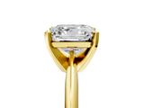 Yellow gold Asscher Cut Solitaire Ring with Four-Prong Setting on a Classic Band_11