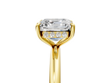 Yellow gold Asscher Cut Solitaire Ring with Thin Band and Four-Prong Setting_29